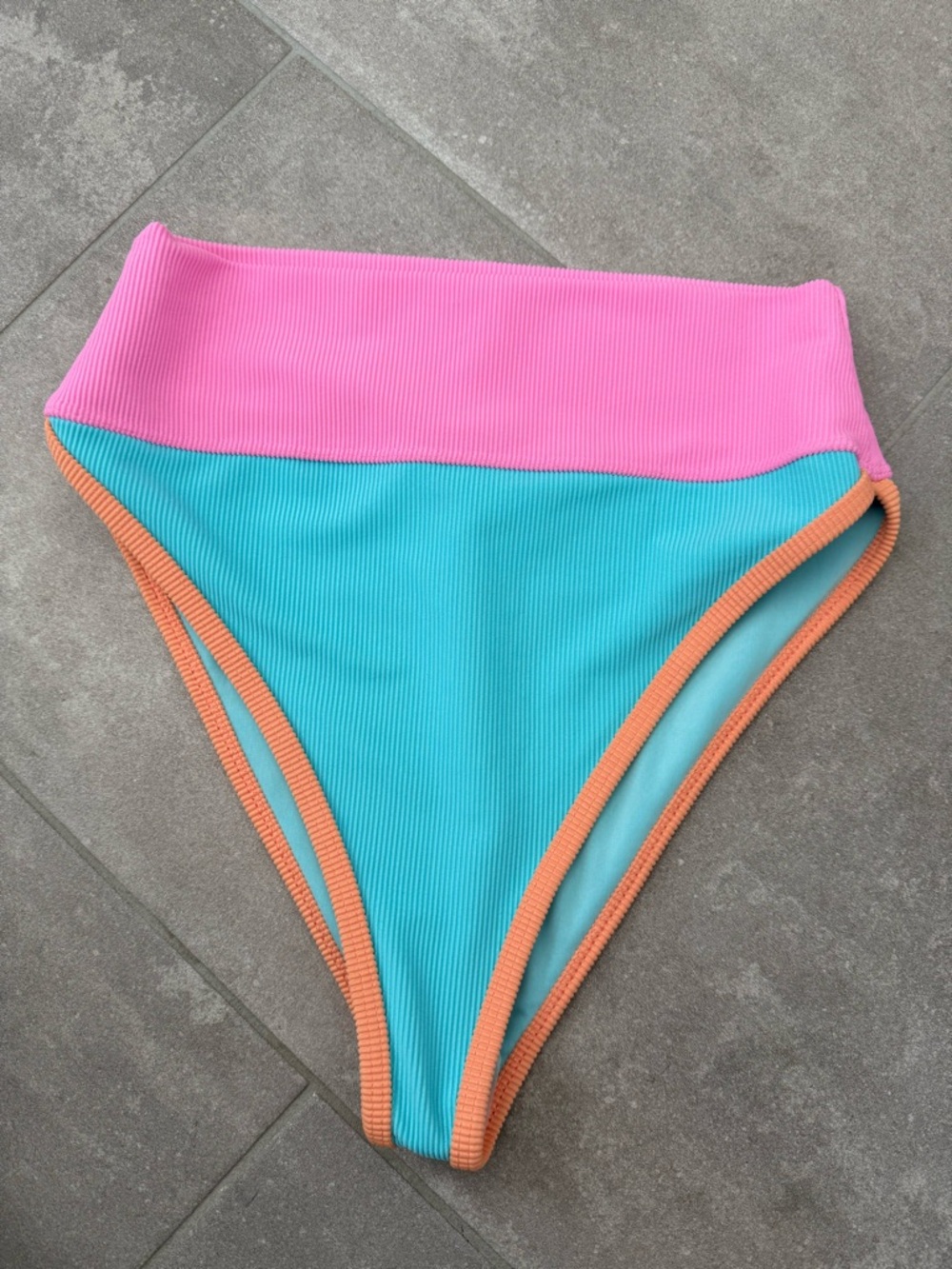 Beach Riot NEW Size M Emmy Colorblock High Waist Bikini Bottoms - Picture 6 of 9
